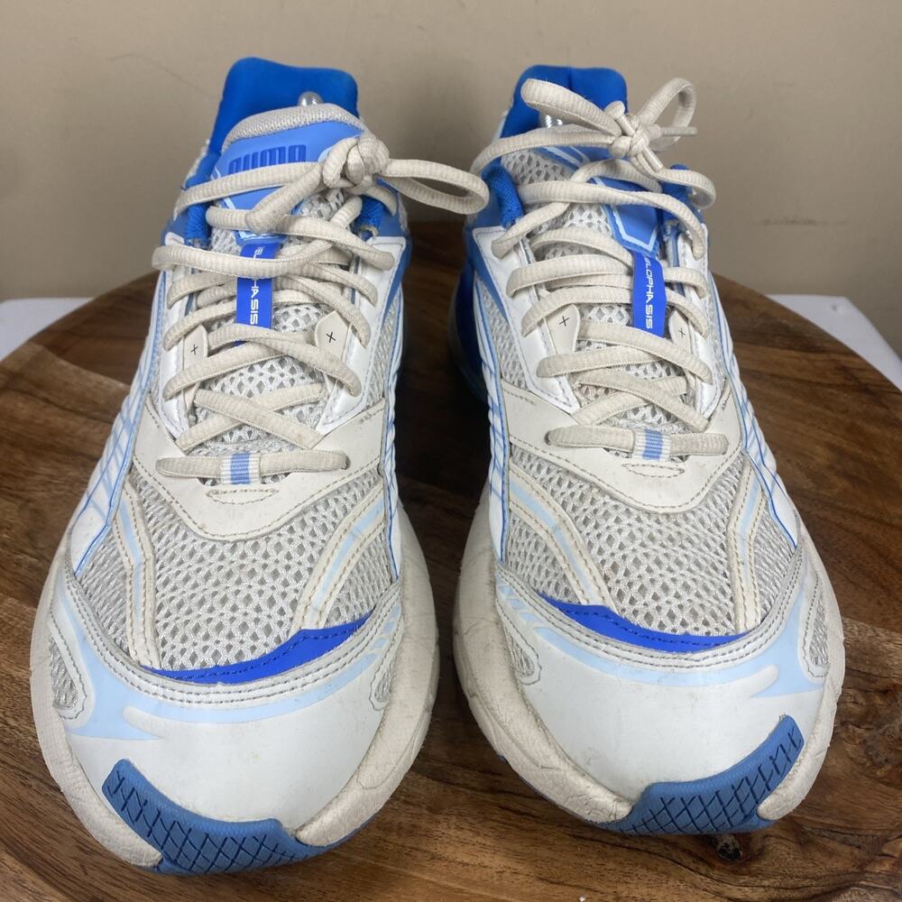 Puma Velophasis Technisch Mens Blue And White Size 9.5 Running Shoes 390932-08 - Picture 5 of 10